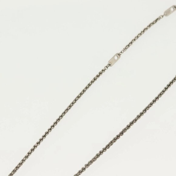 LOUIS VUITTON DJ Vocabulary Necklace metal Silver M69458 LV Auth 138915 - Picture 15 of 16